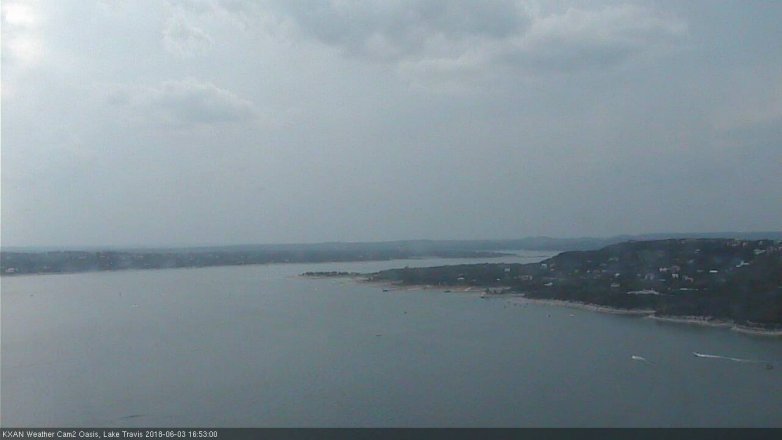 Lake Travis webcam, June 3, 2018 3:55 PM CT