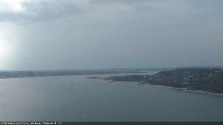Lake Travis webcam, June 3, 2018 4:15 PM CT