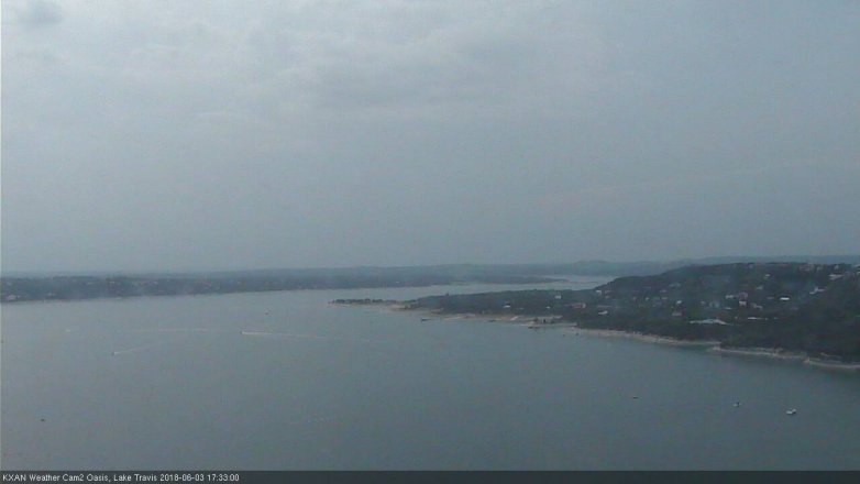Lake Travis webcam, June 3, 2018 4:35 PM CT
