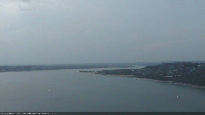 Lake Travis webcam, June 3, 2018 4:45 PM CT