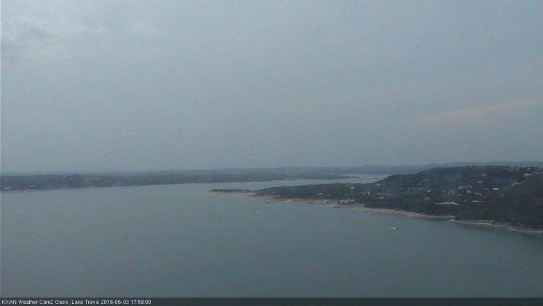 Lake Travis webcam, June 3, 2018 5:00 PM CT