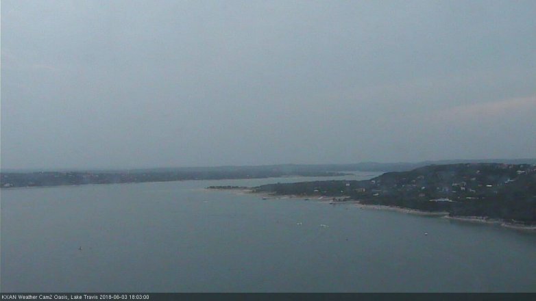 Lake Travis webcam, June 3, 2018 5:05 PM CT