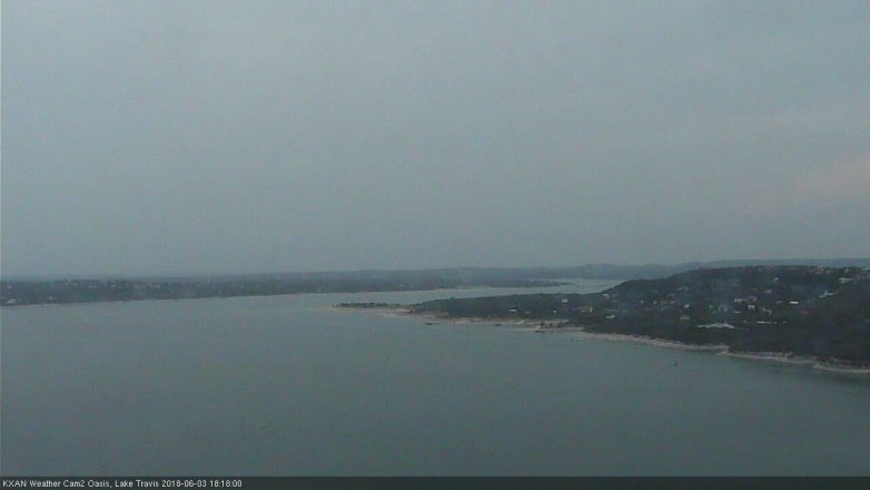 Lake Travis webcam, June 3, 2018 5:20 PM CT