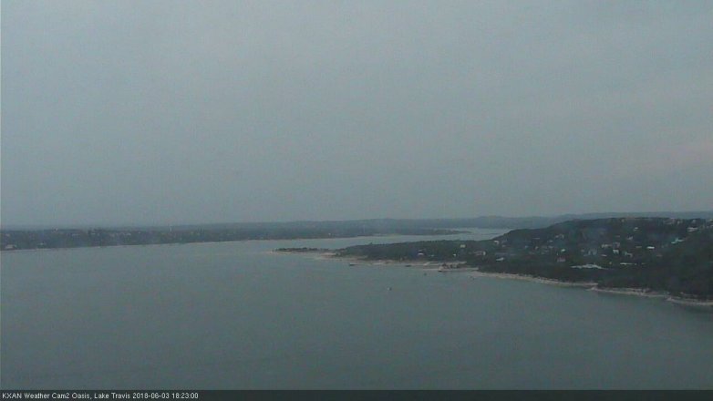 Lake Travis webcam, June 3, 2018 5:25 PM CT
