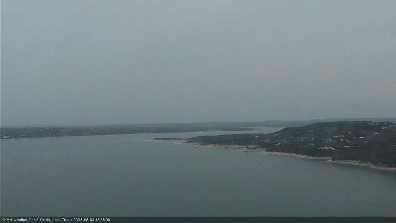 Lake Travis webcam, June 3, 2018 5:40 PM CT