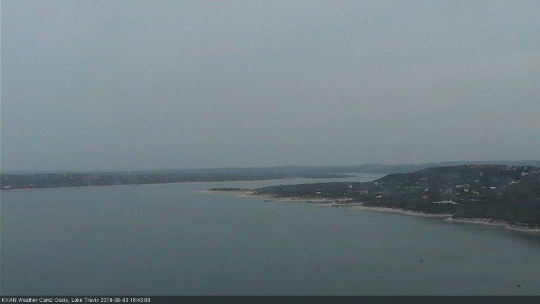 Lake Travis webcam, June 3, 2018 5:45 PM CT