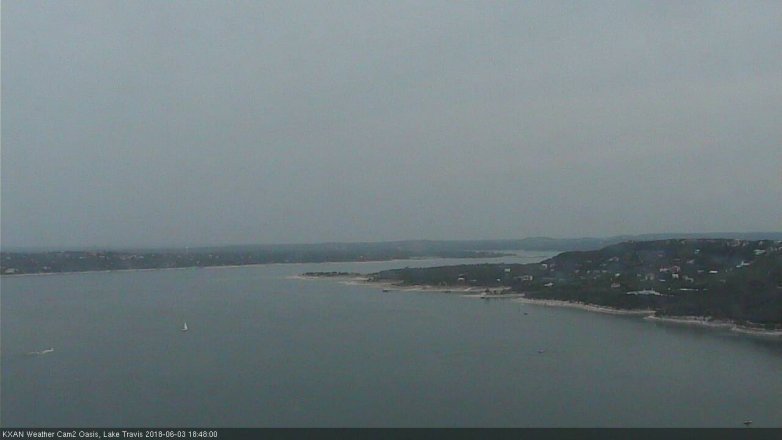 Lake Travis webcam, June 3, 2018 5:50 PM CT