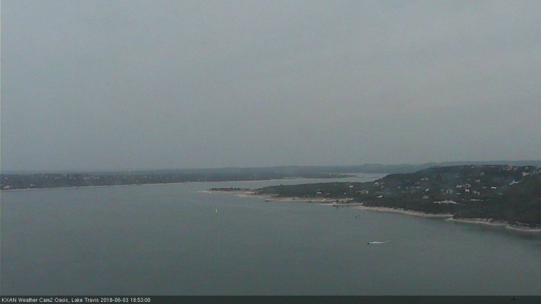 Lake Travis webcam, June 3, 2018 5:55 PM CT