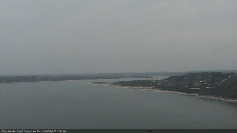 Lake Travis webcam, June 3, 2018 6:05 PM CT