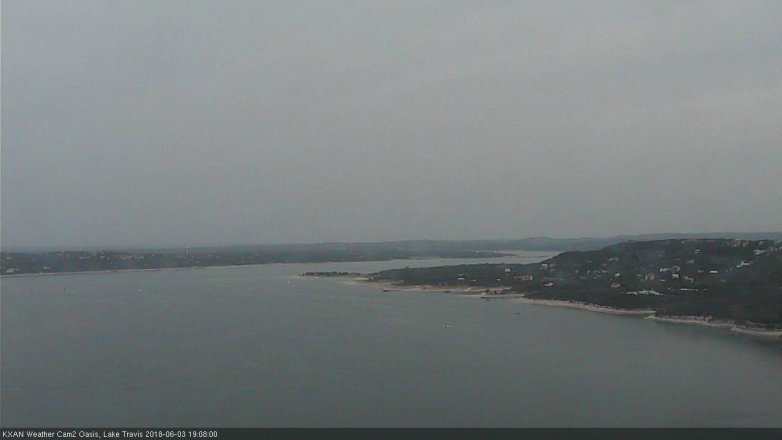 Lake Travis webcam, June 3, 2018 6:10 PM CT