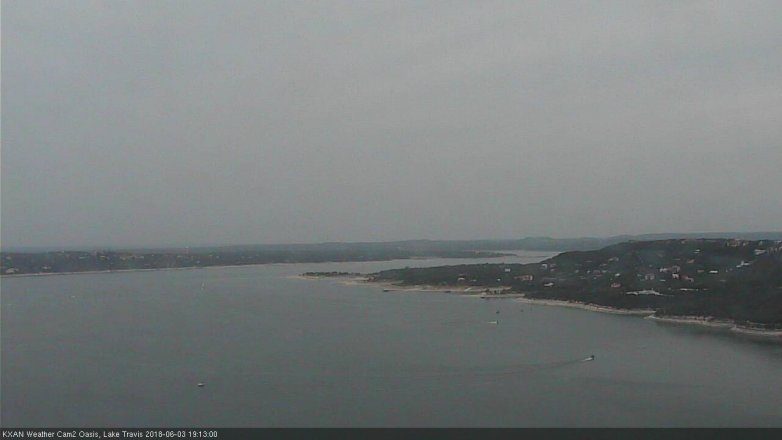 Lake Travis webcam, June 3, 2018 6:15 PM CT