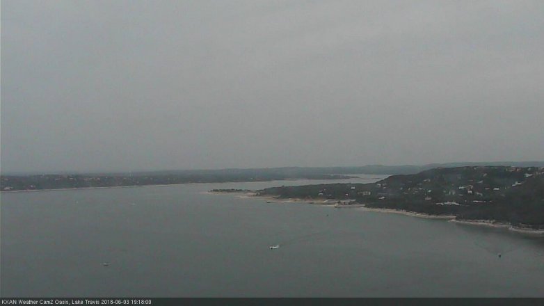 Lake Travis webcam, June 3, 2018 6:20 PM CT