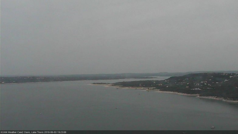Lake Travis webcam, June 3, 2018 6:25 PM CT