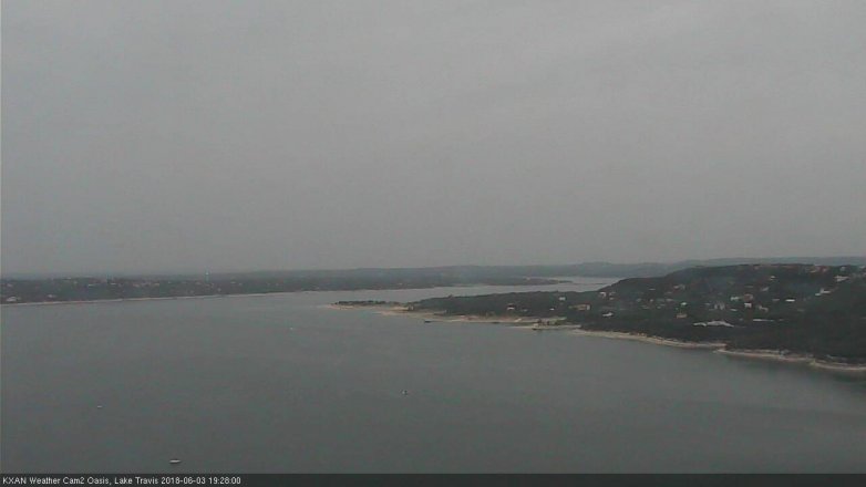 Lake Travis webcam, June 3, 2018 6:30 PM CT