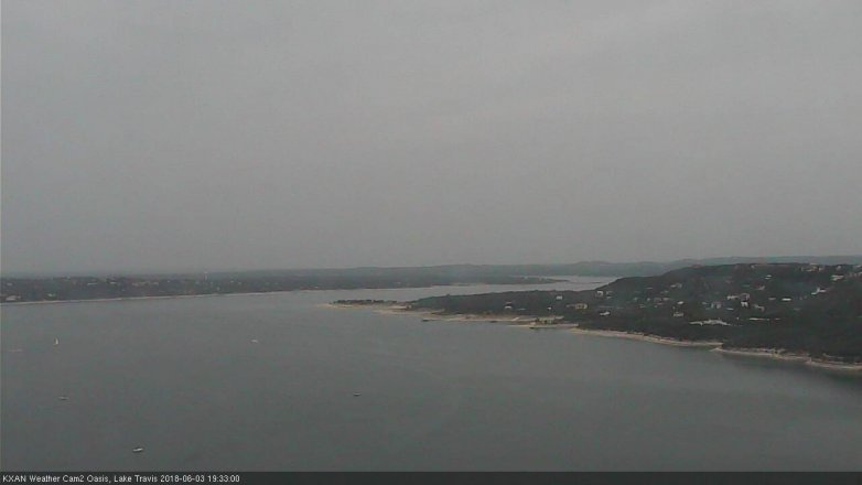 Lake Travis webcam, June 3, 2018 6:35 PM CT