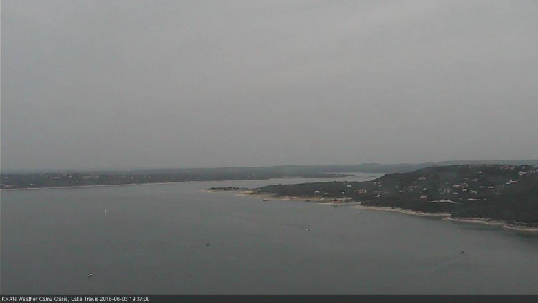 Lake Travis webcam, June 3, 2018 6:40 PM CT