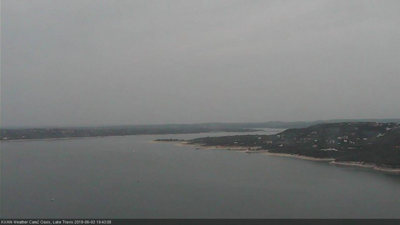 Lake Travis webcam, June 3, 2018 6:45 PM CT