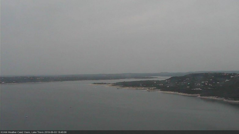 Lake Travis webcam, June 3, 2018 6:50 PM CT