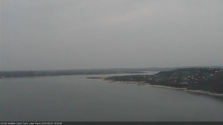Lake Travis webcam, June 3, 2018 6:55 PM CT