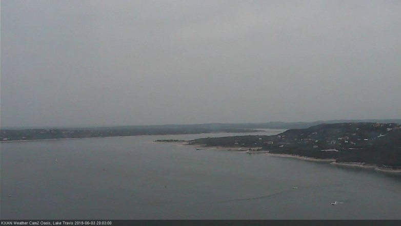 Lake Travis webcam, June 3, 2018 7:05 PM CT