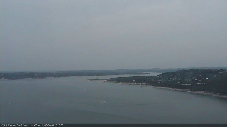 Lake Travis webcam, June 3, 2018 7:15 PM CT