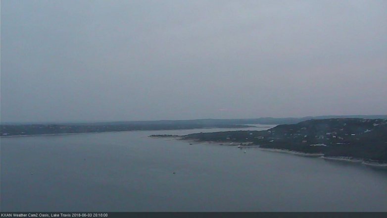 Lake Travis webcam, June 3, 2018 7:20 PM CT