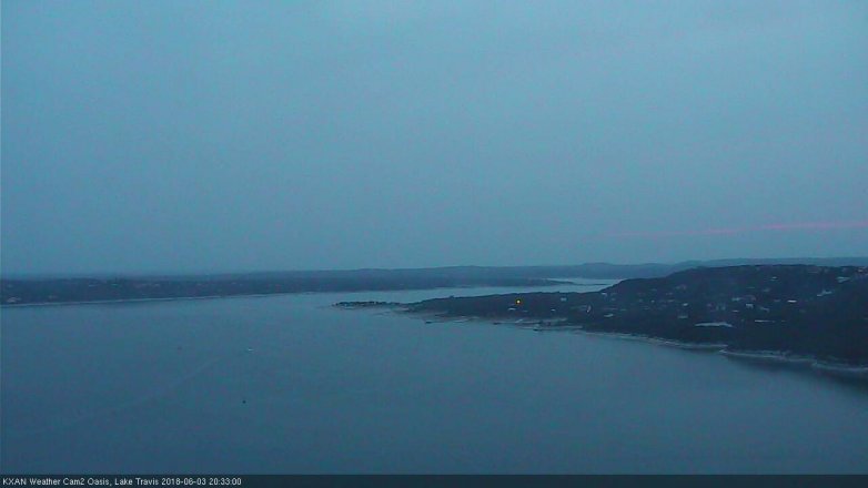 Lake Travis webcam, June 3, 2018 7:35 PM CT