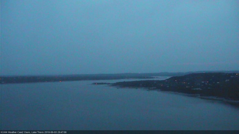 Lake Travis webcam, June 3, 2018 7:50 PM CT