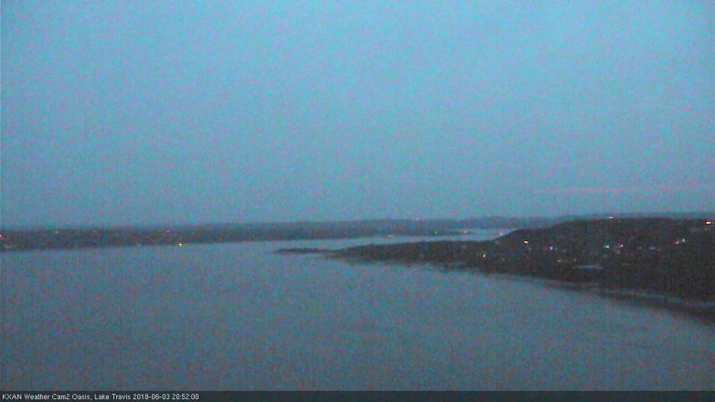 Lake Travis webcam, June 3, 2018 7:55 PM CT