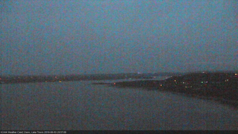 Lake Travis webcam, June 3, 2018 8:00 PM CT