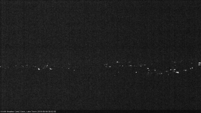 Lake Travis webcam, June 3, 2018 11:05 PM CT