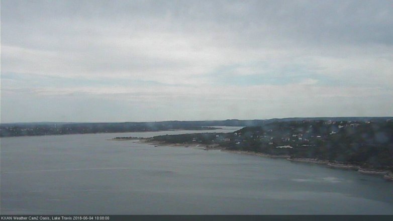 Lake Travis webcam, June 4, 2018 9:10 AM CT