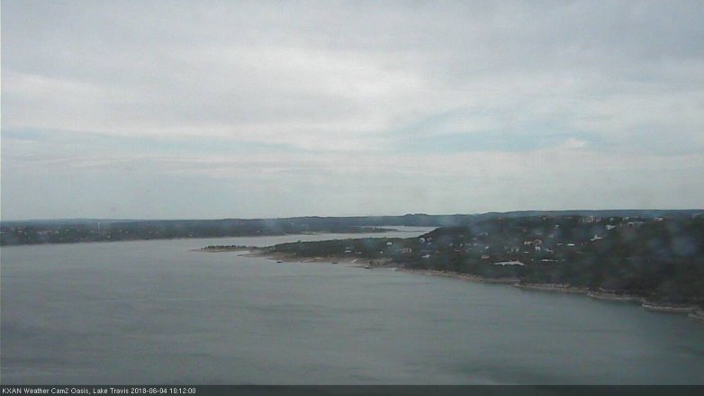 Lake Travis webcam, June 4, 2018 9:15 AM CT