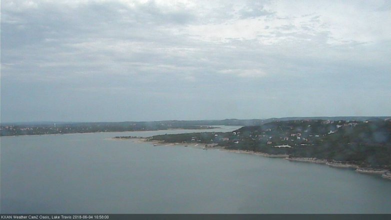 Lake Travis webcam, June 4, 2018 10:00 AM CT