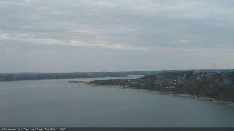 Lake Travis webcam, June 4, 2018 10:35 AM CT