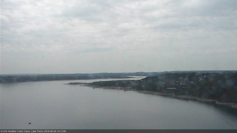 Lake Travis webcam, June 4, 2018 1:15 PM CT