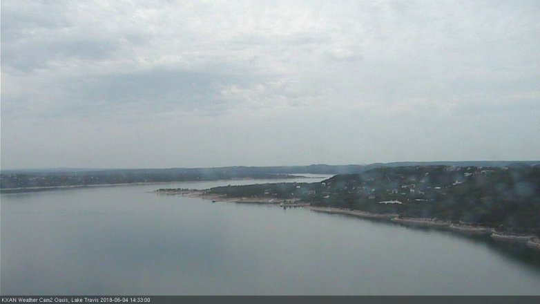 Lake Travis webcam, June 4, 2018 1:35 PM CT