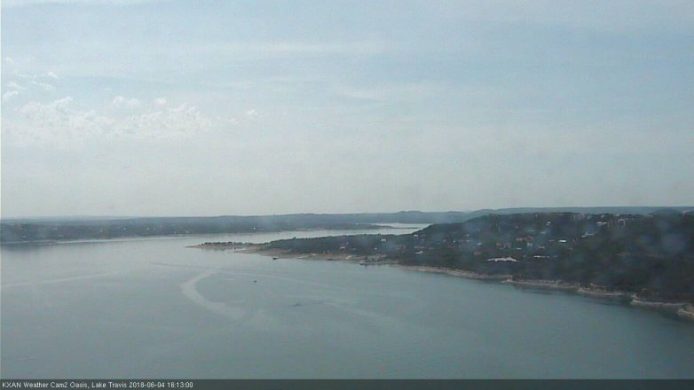 Lake Travis webcam, June 4, 2018 3:15 PM CT