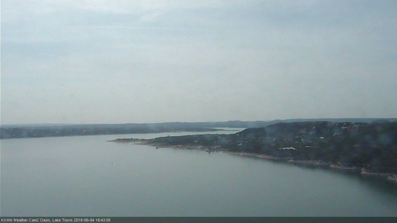 Lake Travis webcam, June 4, 2018 3:45 PM CT