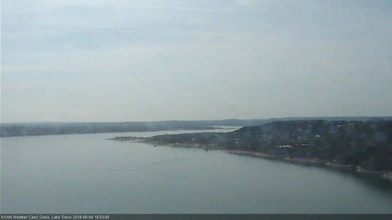 Lake Travis webcam, June 4, 2018 3:55 PM CT