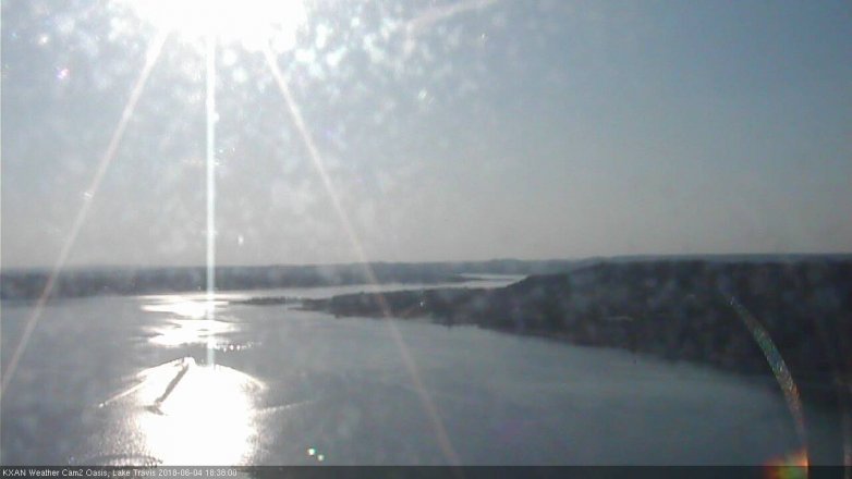 Lake Travis webcam, June 4, 2018 5:40 PM CT