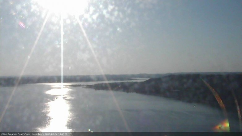 Lake Travis webcam, June 4, 2018 5:45 PM CT