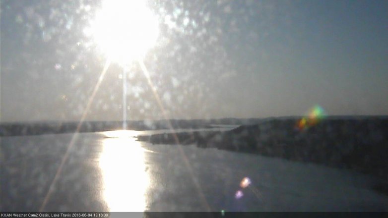 Lake Travis webcam, June 4, 2018 6:20 PM CT