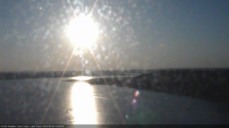 Lake Travis webcam, June 4, 2018 6:40 PM CT