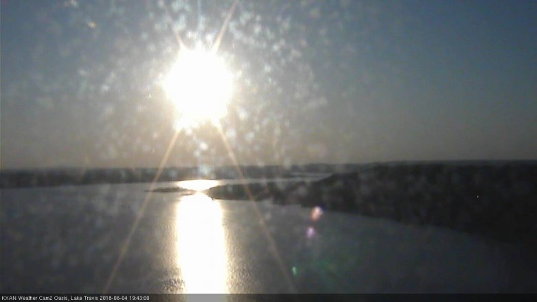 Lake Travis webcam, June 4, 2018 6:45 PM CT