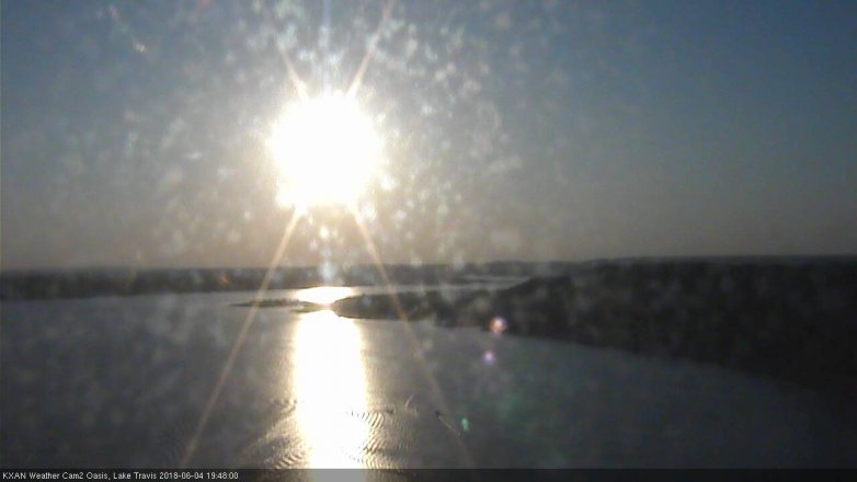 Lake Travis webcam, June 4, 2018 6:50 PM CT
