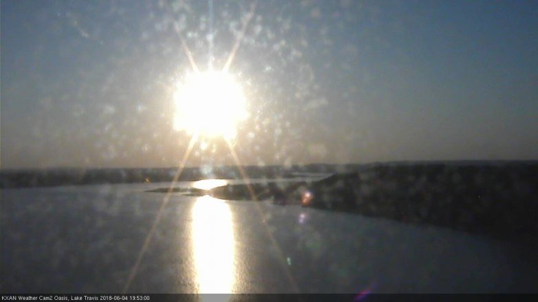 Lake Travis webcam, June 4, 2018 6:55 PM CT