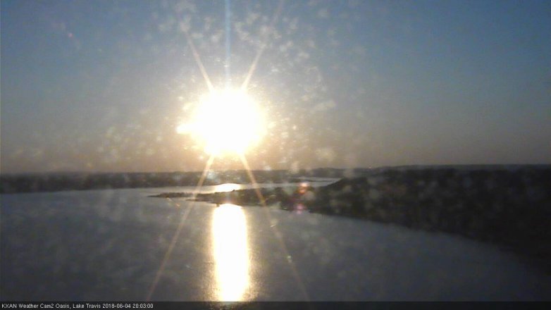 Lake Travis webcam, June 4, 2018 7:05 PM CT