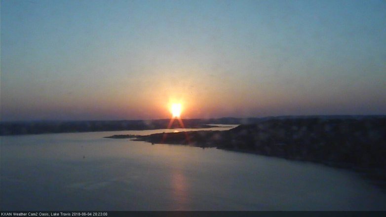 Lake Travis webcam, June 4, 2018 7:25 PM CT