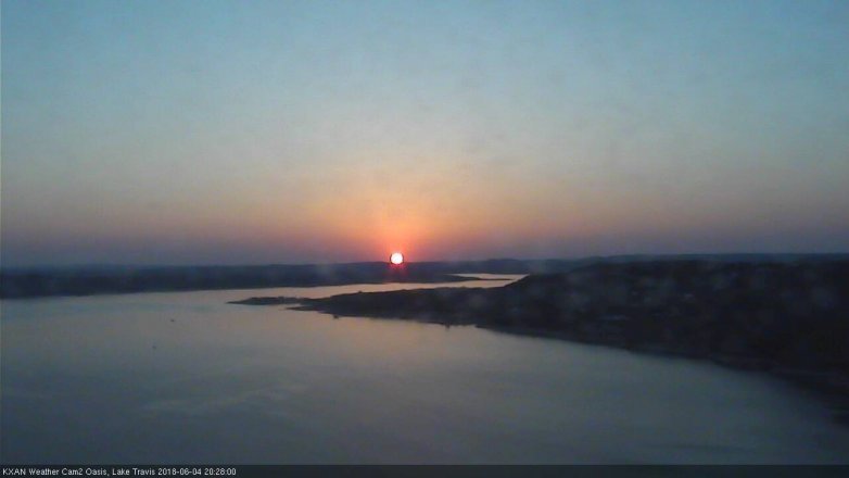 Lake Travis webcam, June 4, 2018 7:30 PM CT